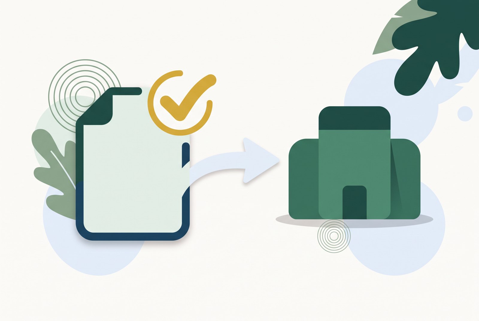 Illustration of a receipt flowing toward an insurer