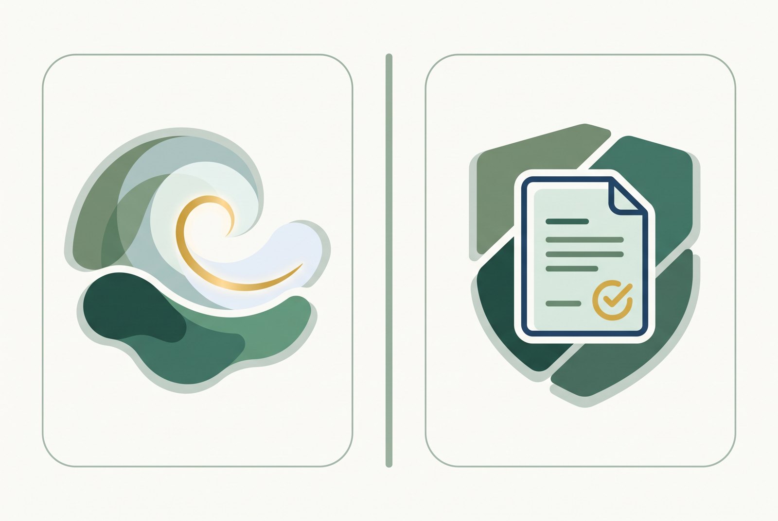 Illustration comparing a relaxation experience with regulated healthcare